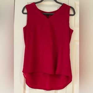 White House Black Market Sleeveless V-Neck Pink Top